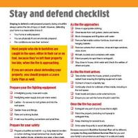 Stay and Defend Checklist